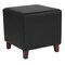 Flash Furniture 16.5" Black Contemporary Upholstered Tufted Square Ottoman Pouf